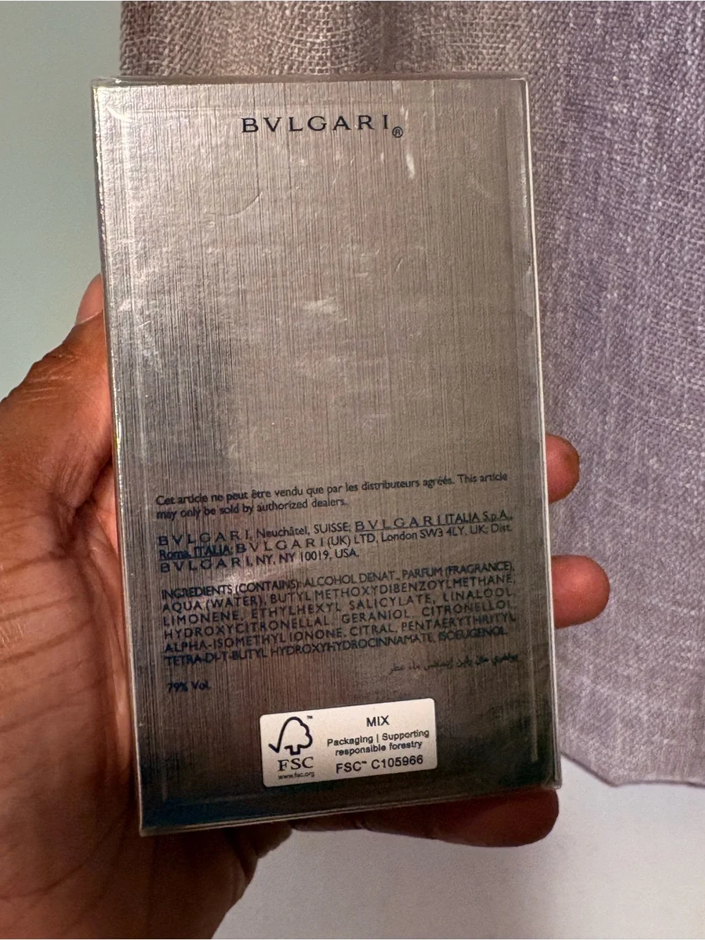 BVLGARI masculine eau